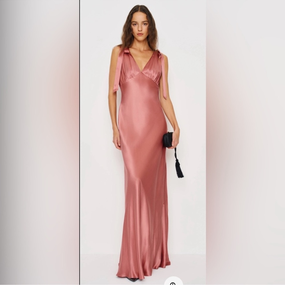 NWT Reformation Pernille Dress - Dried Rose Sizes M - Picture 6 of 8